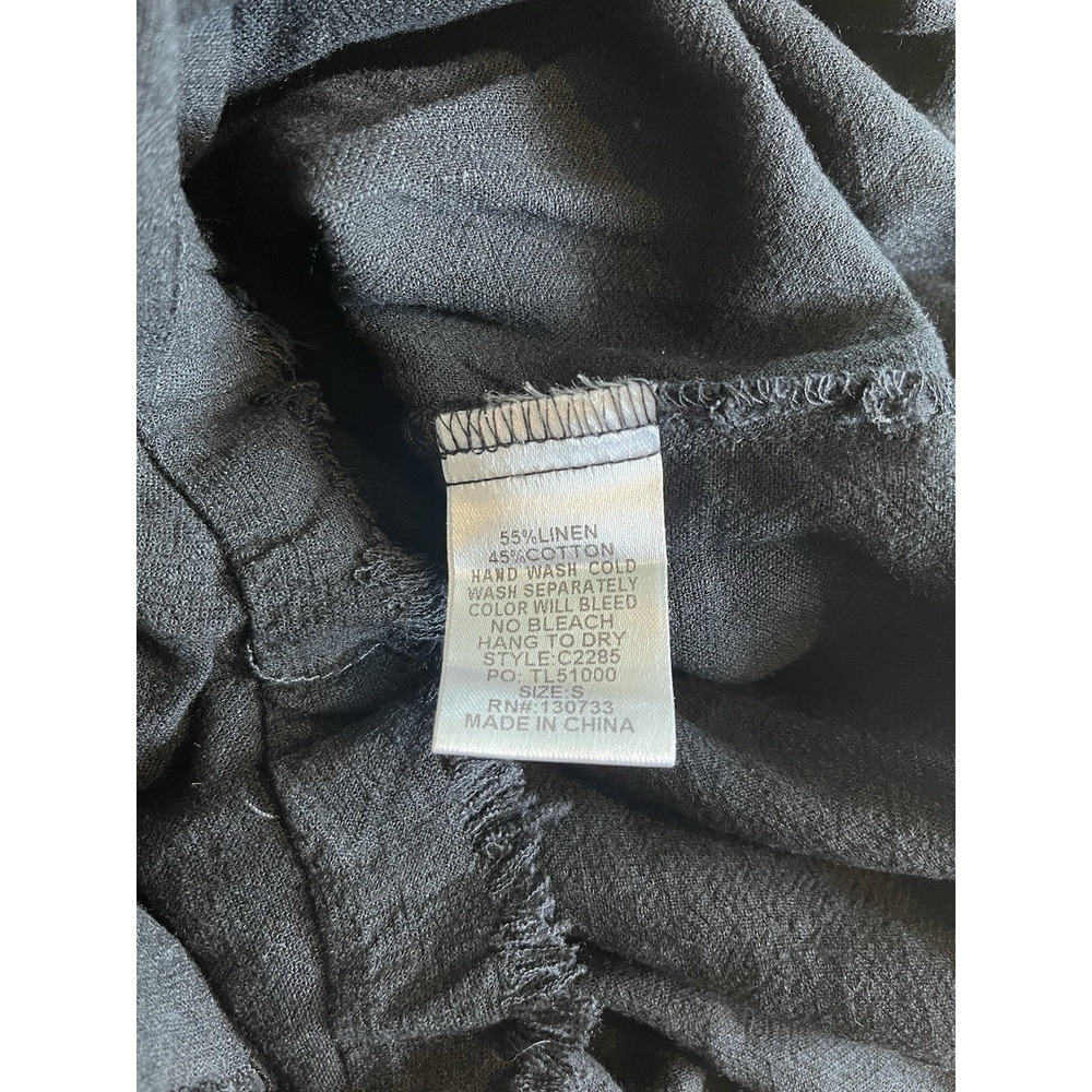 Umgee USA Black Frayed Edge Romper Distressed Women's Sz S Small Shorts Cotton - Picture 4 of 9